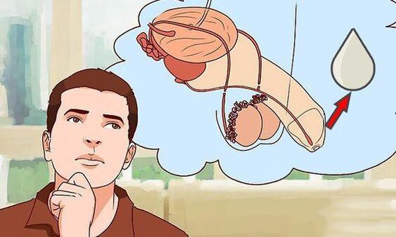 Liberation in men when excited