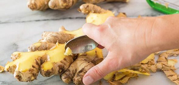 To clean the root of ginger